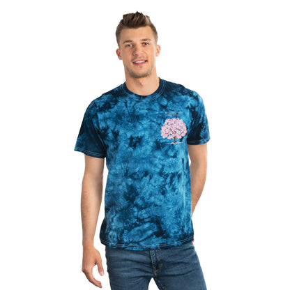 Tie-Dye Crystal Tee - Boho Chic Summer Vibe, Perfect for Festivals, Beach Days, Casual Outings, Eco-Friendly Fashion, Unisex Comfort