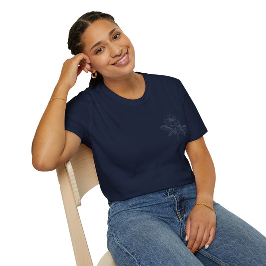 Floral Print Unisex T-Shirt | Softstyle Tee | Casual Wear | Gift for Plant Lovers | Spring Fashion