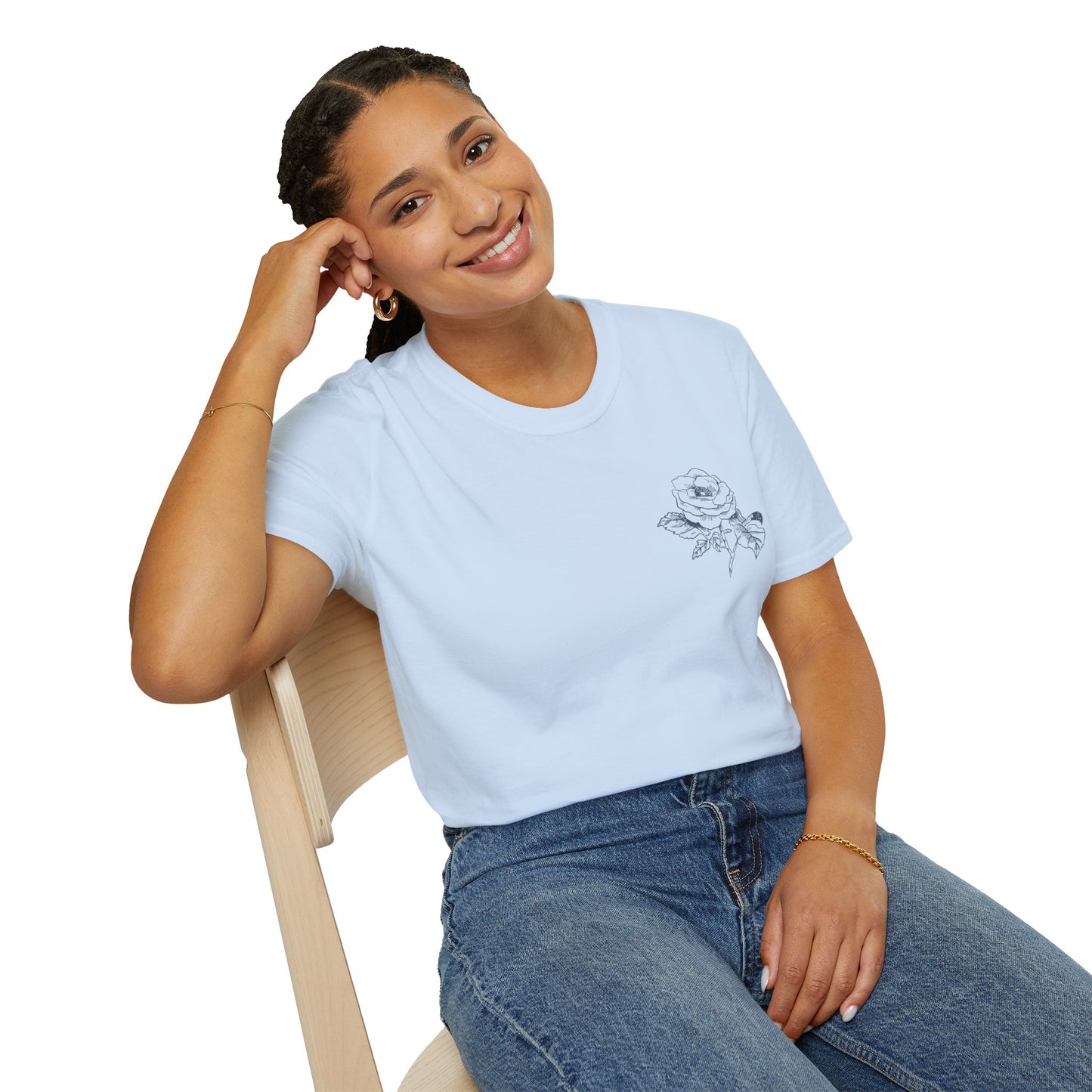 Floral Print Unisex T-Shirt | Softstyle Tee | Casual Wear | Gift for Plant Lovers | Spring Fashion